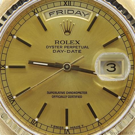 rolex daydate movement|Rolex 18238 production years.